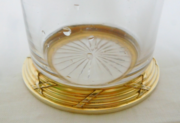 Service à liqueur à couronne de comte en cristal de Baccarat et vermeil, poinçon Minerve - fin XIXe siècle