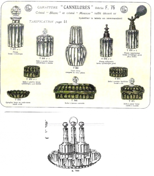 Risler & Carré : Service à liqueur en cristal de Baccarat doré et vermeil, style Empire - poinçon Minerve