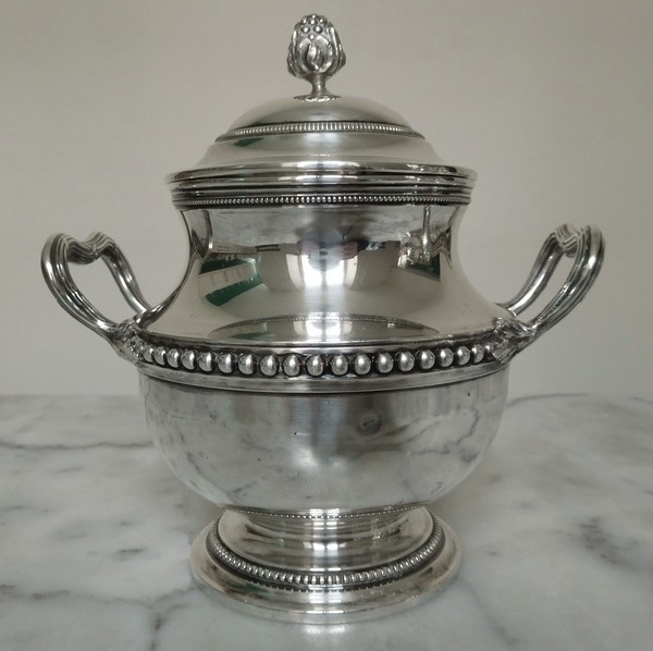 Sterling silver tea set, Louis XVI style, silversmith Puiforcat