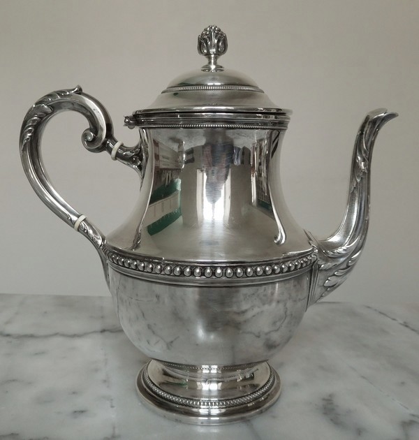 Sterling silver tea set, Louis XVI style, silversmith Puiforcat