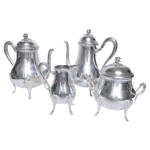 Puiforcat : antique French sterling silver coffee and tea set