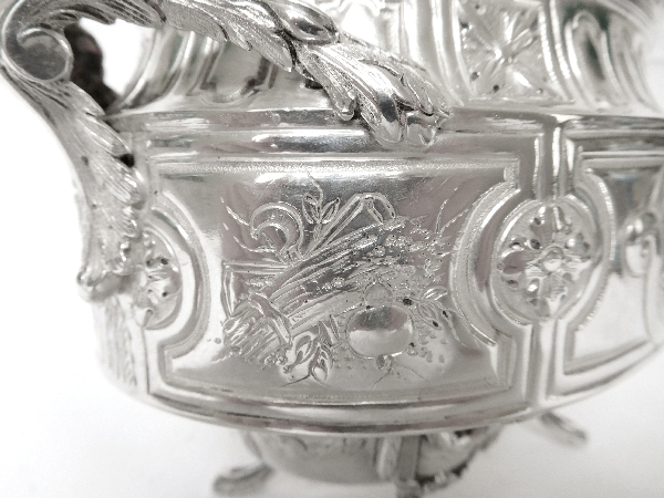 Louis XVI style sterling silver sugar pot / candy box - Hanau