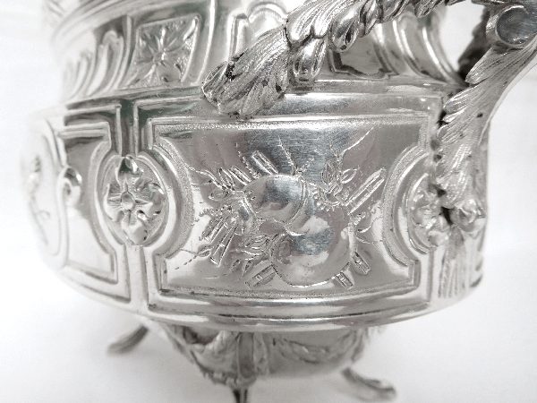 Louis XVI style sterling silver sugar pot / candy box - Hanau