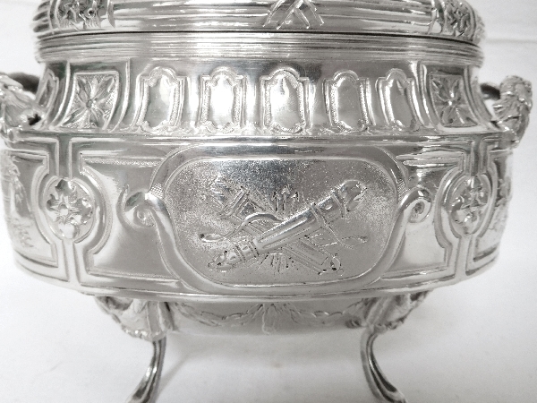 Louis XVI style sterling silver sugar pot / candy box - Hanau