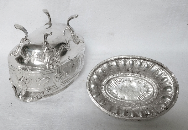 Louis XVI style sterling silver sugar pot / candy box - Hanau