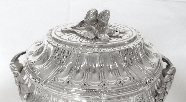 Louis XVI style sterling silver sugar pot / candy box - Hanau