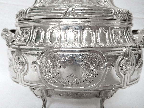 Louis XVI style sterling silver sugar pot / candy box - Hanau