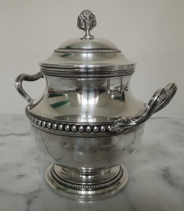Sterling silver sugar pot, Puiforcat