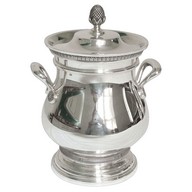 Cardeilhac : French sterling silver sugar pot, Empire style, Christofle Malmaison pattern