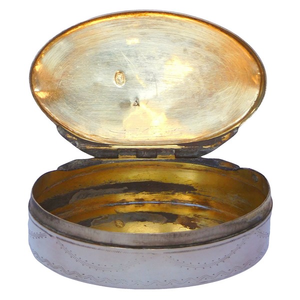 Antique sterling silver and vermeil snuffbox, 18th century / early 19th century