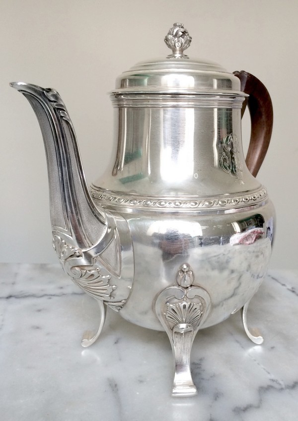 Sterling silver tea pot, Regence style, late 19th century