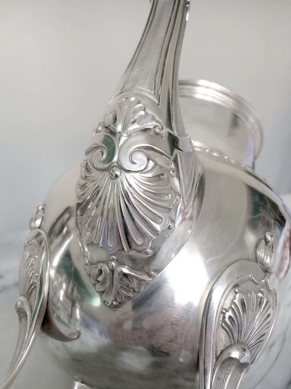 Sterling silver tea pot, Regence style, late 19th century