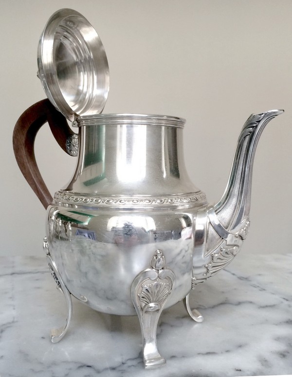 Sterling silver tea pot, Regence style, late 19th century