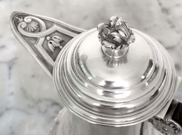 Sterling silver tea pot, Regence style, late 19th century