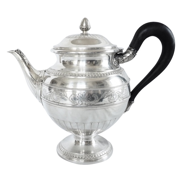 Lapparra : Empire style sterling silver teapot - 664g