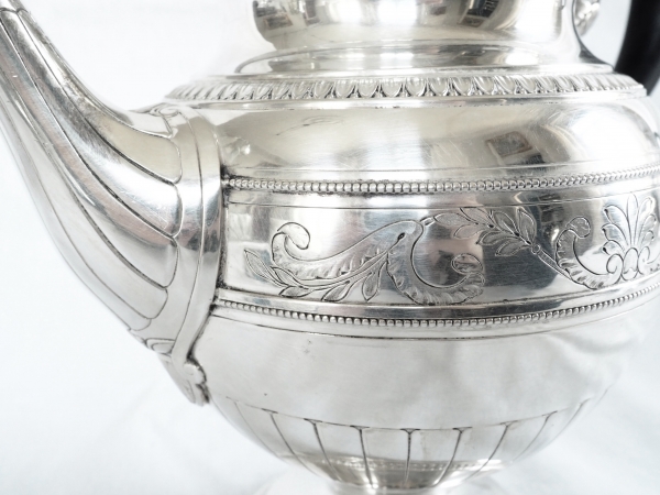 Lapparra : Empire style sterling silver teapot - 664g