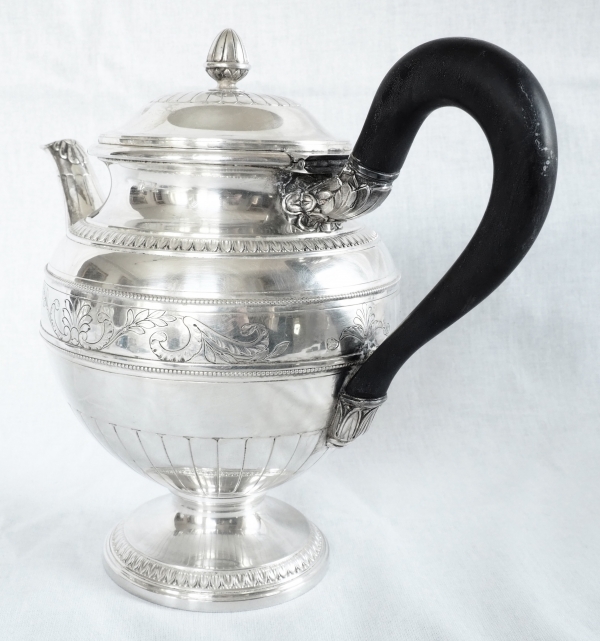 Lapparra : Empire style sterling silver teapot - 664g