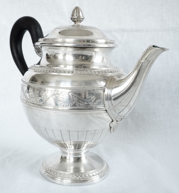 Lapparra : Empire style sterling silver teapot - 664g