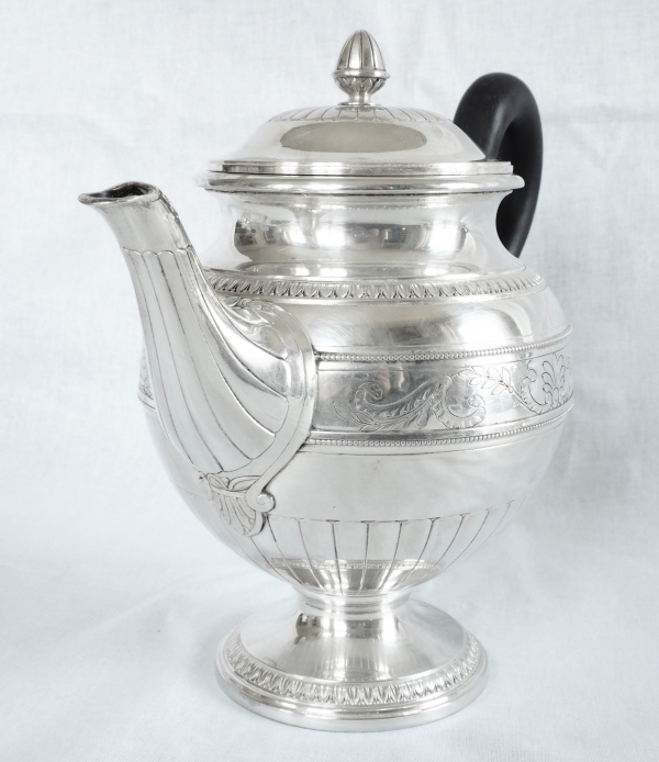Lapparra : Empire style sterling silver teapot - 664g