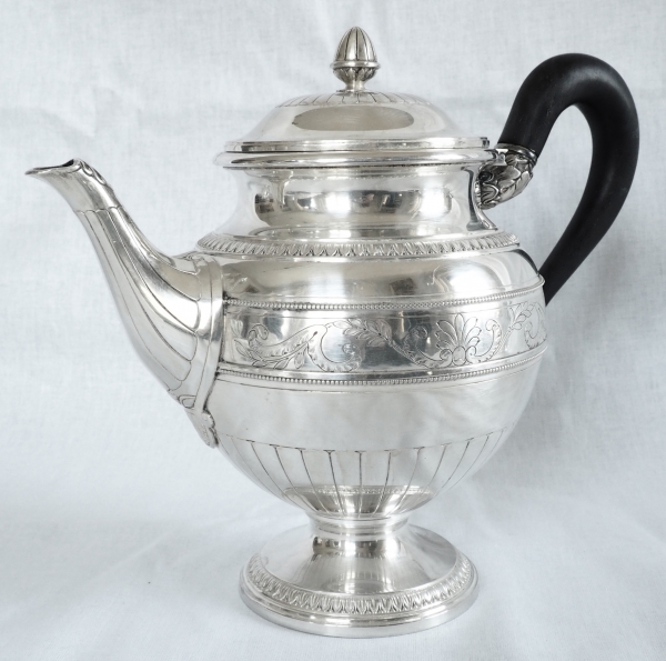 Lapparra : Empire style sterling silver teapot - 664g