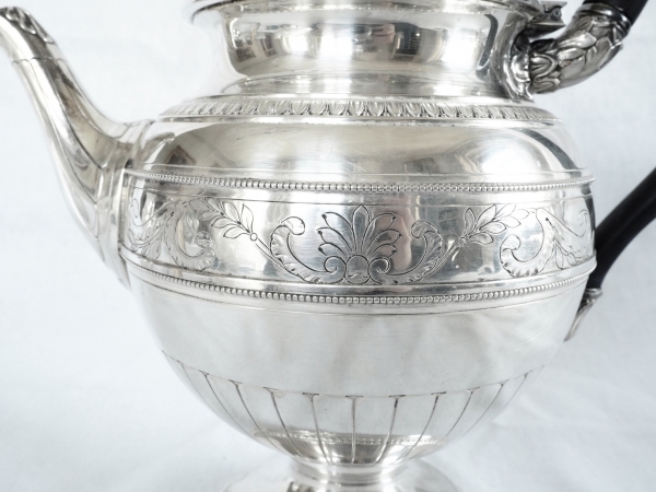 Lapparra : Empire style sterling silver teapot - 664g