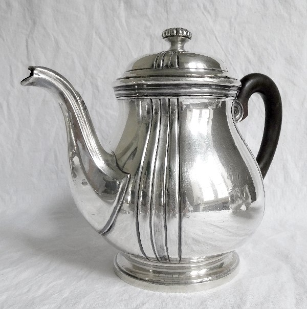 Sterling silver tea pot, Regency style, silversmith Henin & Cie