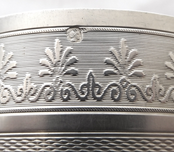 Puiforcat : grande timbale en argent massif et vermeil de style Louis XVI - 143g - poinçon Minerve