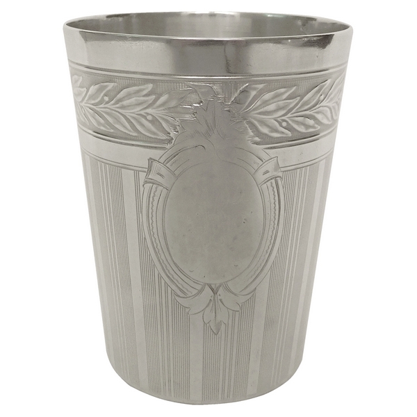 Sterling silver tumbler / goblet, Louis XVI style