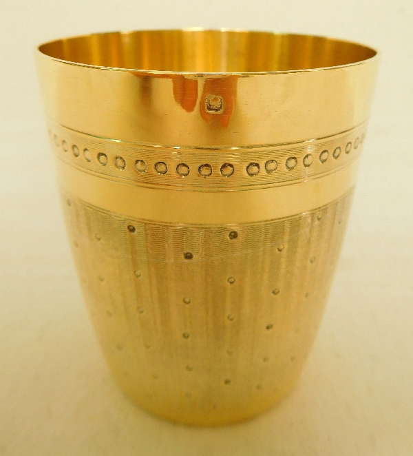Vermeil (sterling silver) tumbler or goblet, late 19th century