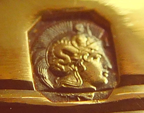 Timbale en vermeil (argent massif) guilloché, poinçon Minerve