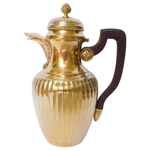 Louis XVI style vermeil coffee pot, silversmith Boin Taburet