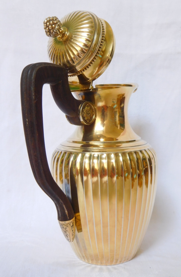 Louis XVI style vermeil coffee pot, silversmith Boin Taburet