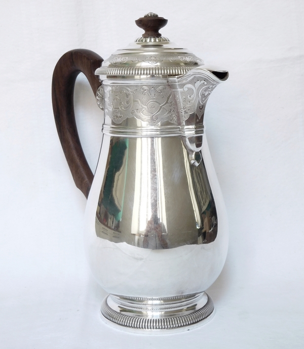 Sterling silver coffee pot, Regency style, silversmith Puiforcat