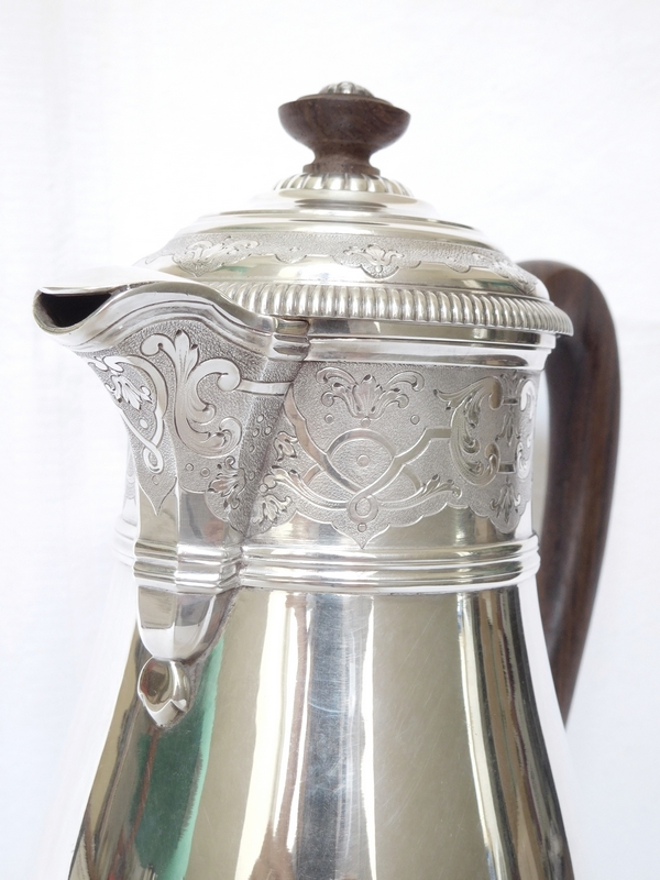 Sterling silver coffee pot, Regency style, silversmith Puiforcat