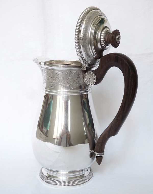 Sterling silver coffee pot, Regency style, silversmith Puiforcat