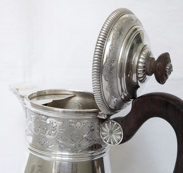 Sterling silver coffee pot, Regency style, silversmith Puiforcat