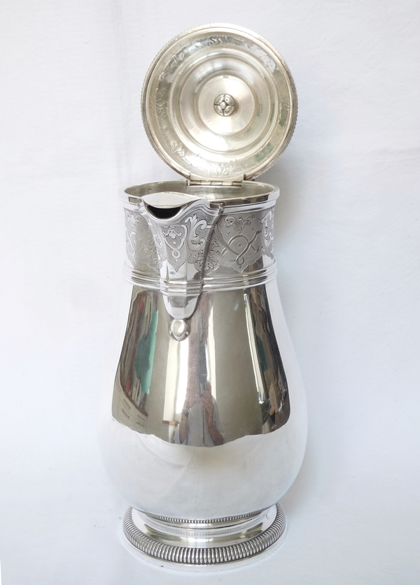 Sterling silver coffee pot, Regency style, silversmith Puiforcat