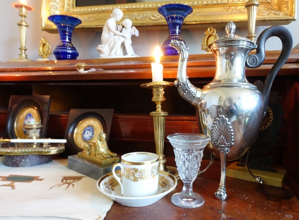 Verseuse - cafetière Empire en argent massif - poinçon Vieillard - 836g - par Charles-Louis Dupré