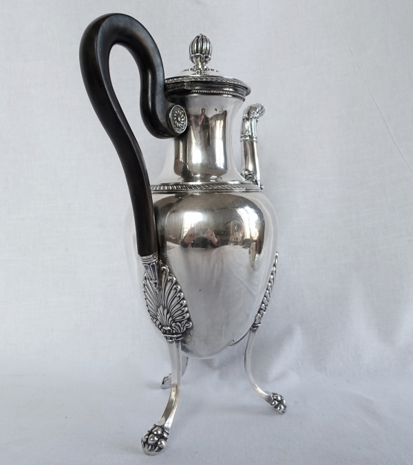 Verseuse - cafetière Empire en argent massif - poinçon Vieillard - 836g - par Charles-Louis Dupré