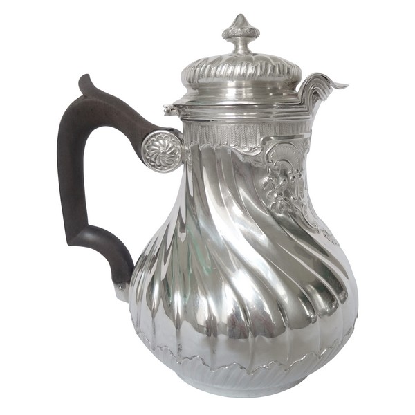 Sterling silver and vermeil Louis XV Rococo tea pot, late 19th century