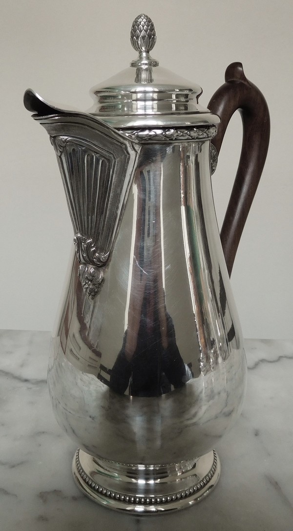 Sterling silver coffee pot or teapot, Louis XVI style