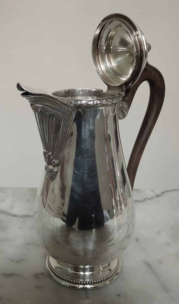 Sterling silver coffee pot or teapot, Louis XVI style