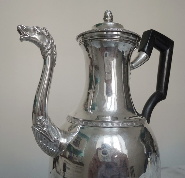 Late 18th century, French antique Sterling silver coffee pot