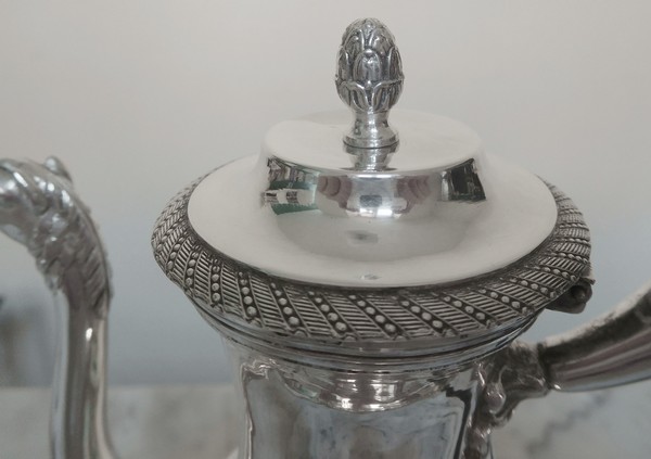 Late 18th century, French antique Sterling silver coffee pot