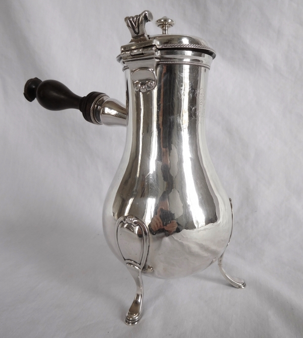 Louis XVI sterling silver coffee pot, 18th century, 1789