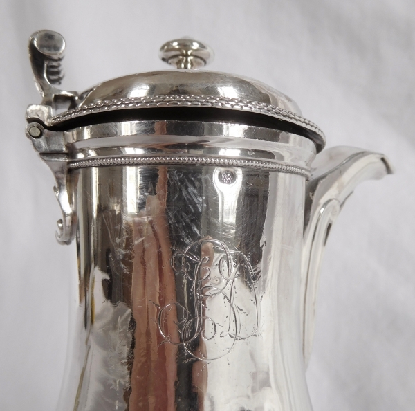 Louis XVI sterling silver coffee pot, 18th century, 1789