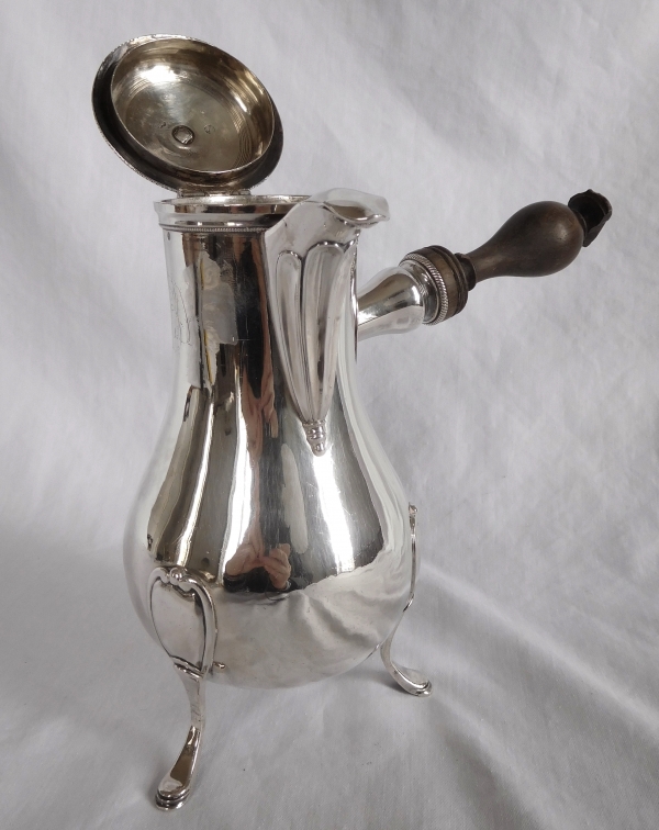 Louis XVI sterling silver coffee pot, 18th century, 1789