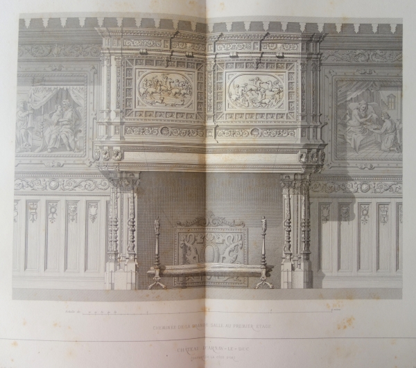 Claude Sauvageot : Palais, châteaux, hôtels et maisons de France du XVe au XVIIIe siècle, 4 tomes in-folio