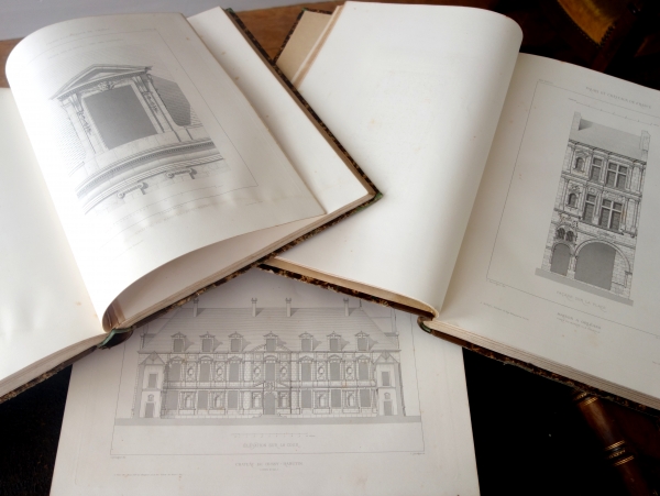 C. Sauvageot : French palaces, castles, hotels and houses from 15th century to 18th century - 4 volumes