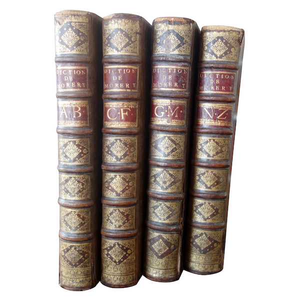 Moreri : historical dictionnary - 4 in-folio volumes, 1707 - early 18th century, Louis XIV period